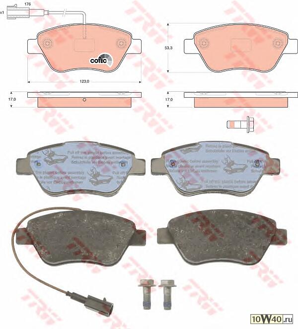 колодки дисковые п.  Fiat Idea 1.2i/1.4i/1.3JTD 03>