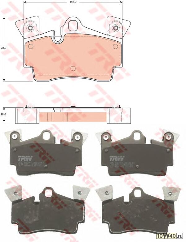 gdb1652 996 10 колодки дисковые з.\ porsche cayenne 3.2 / 4.5 v8 02> диски 19