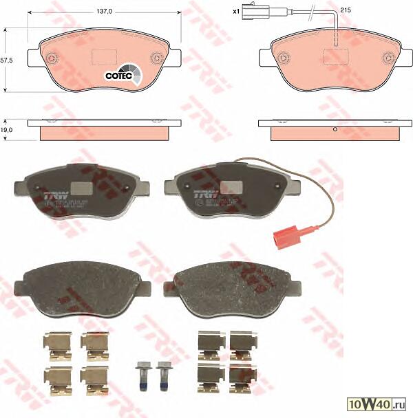 колодки дисковые п.  Fiat Grand Punto 1.3/1.9JTD Multijet 05>