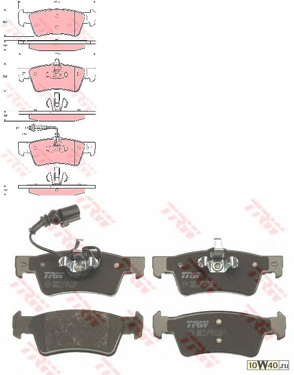 колодки торм диск к-т задн