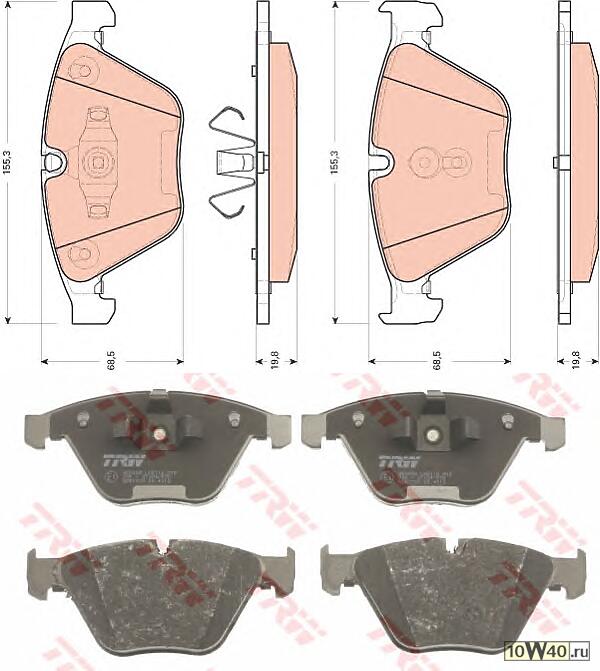 Колодки тормозные дисковые передн BMW: 3 320d/320d xDrive/320i/320xd/323i/325i/325i xDrive/325xi/328
