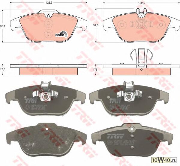 Колодки тормозные дисковые задн BEIJING BENZ : C-CLASS C 200 K 08-  MERCEDES-BENZ: C CLASS C 180 Kompressor/C 180 Kompressor/C 200 CDI/C 200 Kompressor/C 220 CDI/C 230/C 2