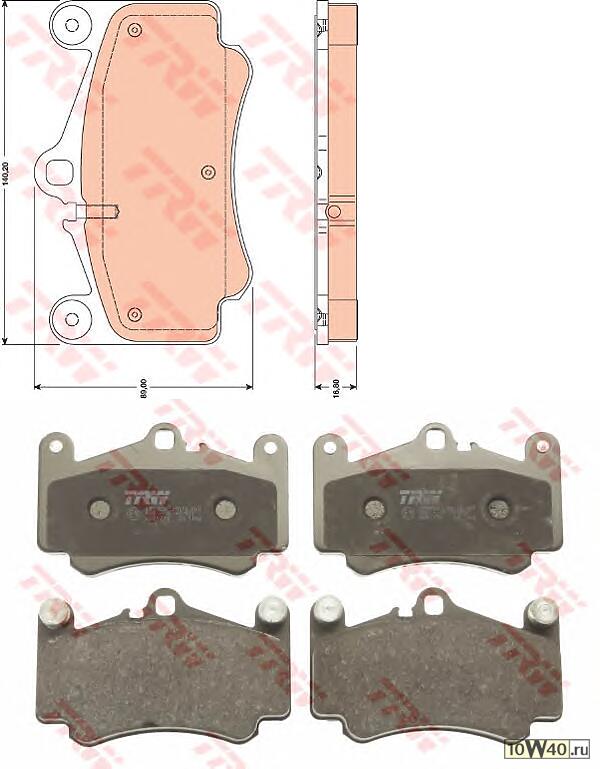 колодки дисковые п.\ porsche 911 996 / 997 3.6-3.8 00>