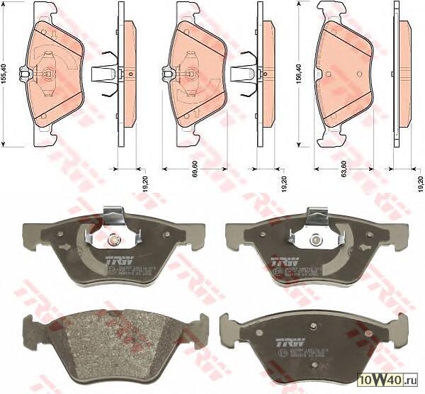 Колодки торм.пер.