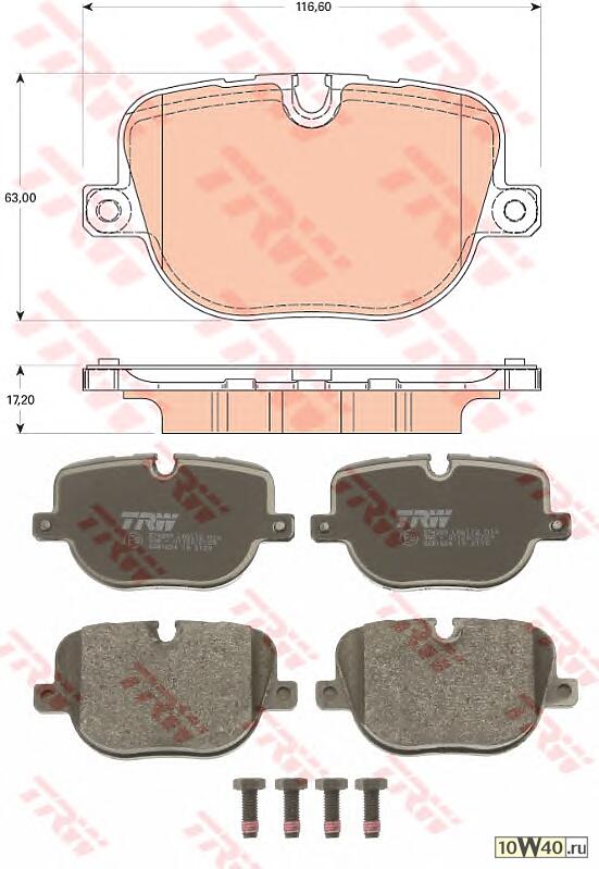 Колодки тормозные дисковые LAND ROVER: RANGE ROVER III (LM) 02-, RANGE ROVER SPORT (LS) 05-