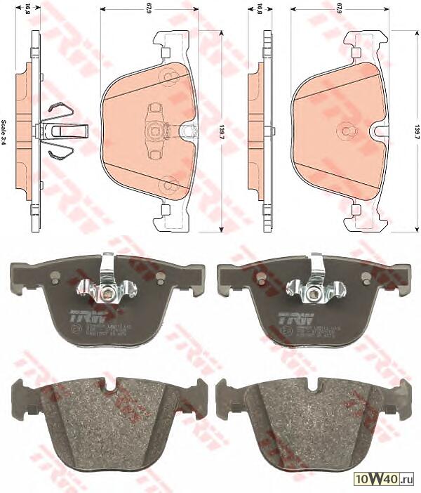 Колодки тормозные BMW F07 GT 535-550 10-/F01/02/03/04 730-760 08- задние
