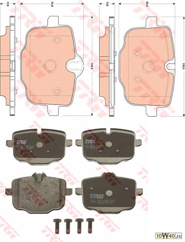 колодки дисковые з.\ bmw f10 / f11 3.5i / 5.0i / 3.5d 10>