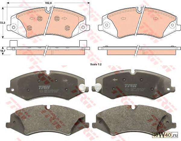 Колодки тормозные дисковые передн LAND ROVER: DISCOVERY IV (LA) 09 - , RANGE ROVER SPORT (LS) 09 -
