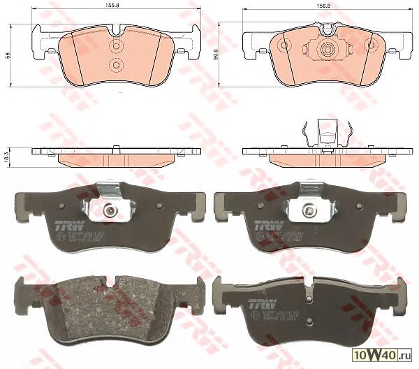 Колодки тормозные BMW 1 F20/F21 114-118 10- передние