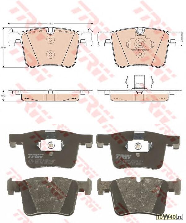 Колодки тормозные BMW 1 F20/3 F30/X3 F25 10- передние