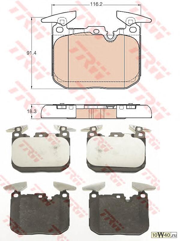 Колодки тормозные BMW 1 F20/F21/3 F30 11- передние