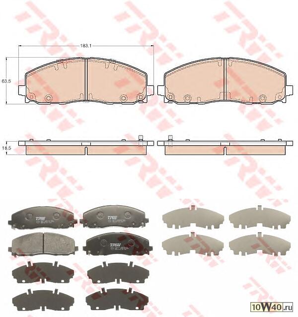 gdb1944 колодки дисковые передние\ chrysler voyager 3.6 / 2.8d 11>