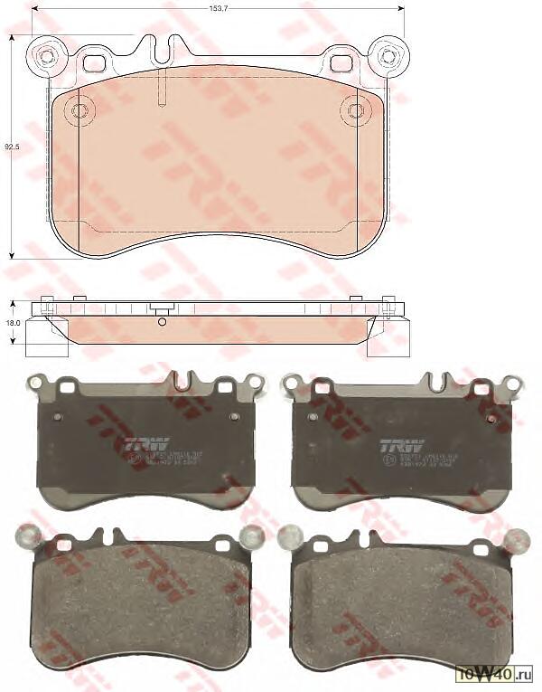комплект колодок для дисковых тормозов