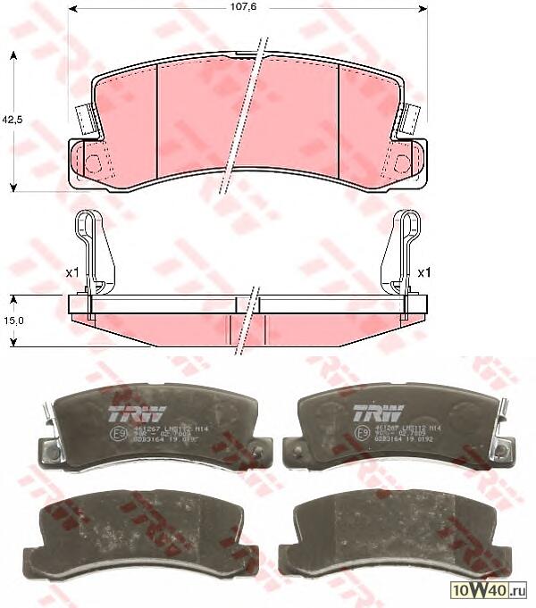 колодки дисковые з. Toyota Camry 86-01/Avensis/Carina 87>