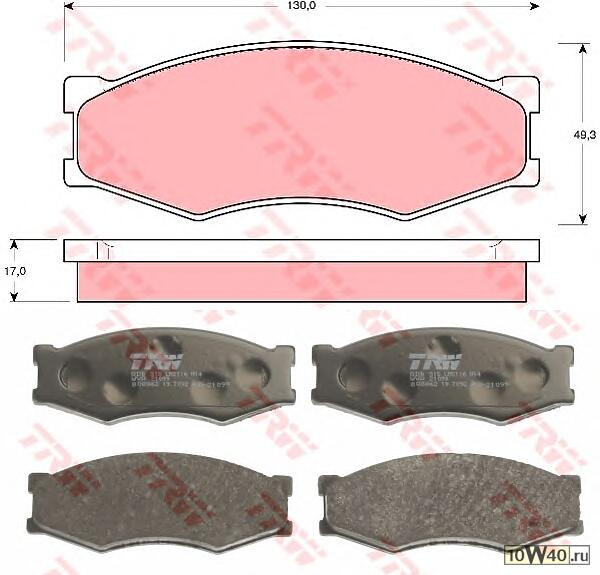 Колодки торм. NISSAN BLUEBIRD/VANETTE перед.к-т