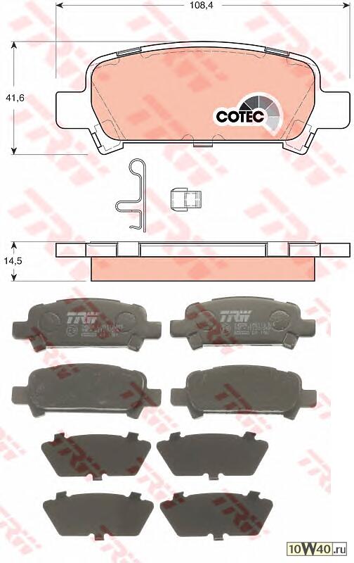 колодки зад.subaru impreza,legacy,forester, outback
