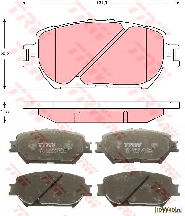 колодки пер.toyota camry 2.0 vvti 01-06