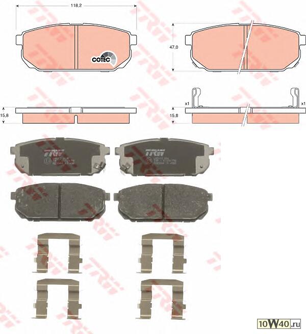 колодки дисковые з.  KIA Sorento 2.4i/3.5i/2.5CRDi 02>