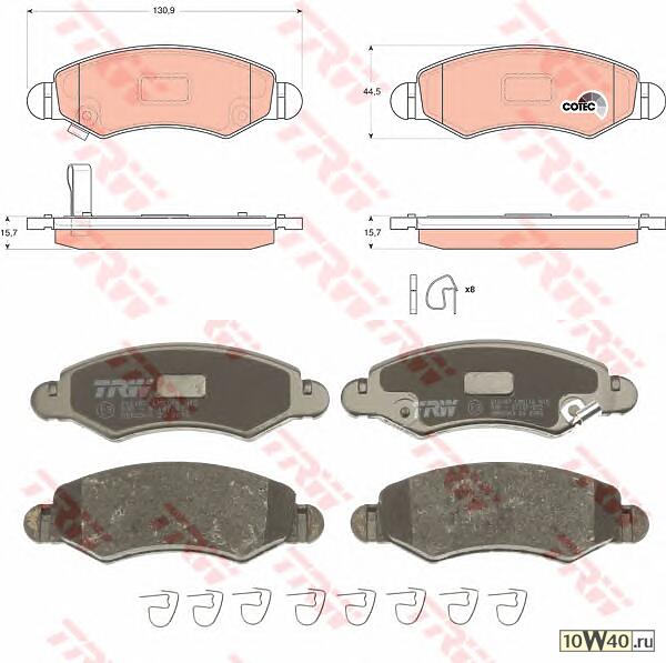 Колодки тормозные дисковые передние Ignis II 1,3/1,3DDiS/1,5 09.03 WagonR+ 1,3/1,3DDiS 09.03