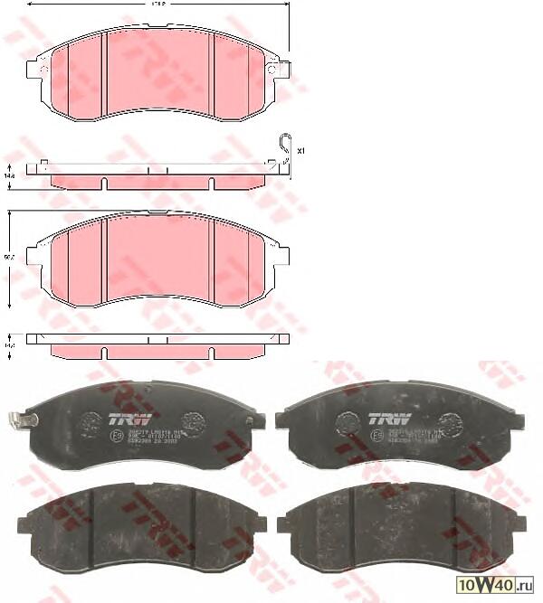 колодки дисковые п.\ mitsubishi l200 2.5td 4wd 03>