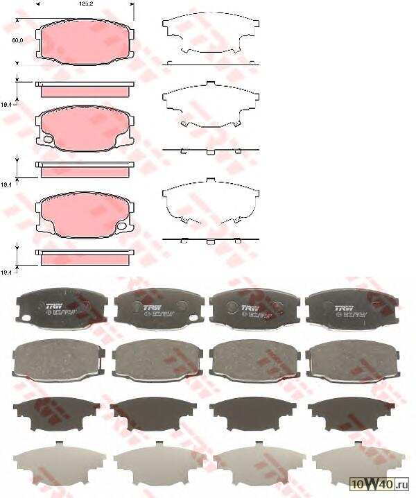 колодки дисковые п.  Mitsubishi Canter 35/55/60/75 3.0/4.0/5.0 86>