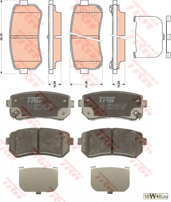 Колодки тормозные дисковые : i30 07 -, i30 CW универсал 08 -