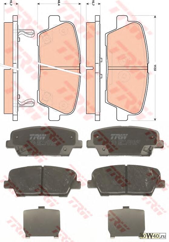 Колодки тормозные дисковые задн : GENESIS 08 - , SANTA FE (CM) 06 -  : SORENTO (XM) 09 -