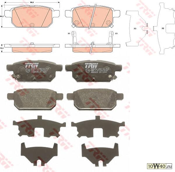 gdb3529 колодки дисковые задние\ suzuki swift IV 1.2 / 1.3ddis 10>