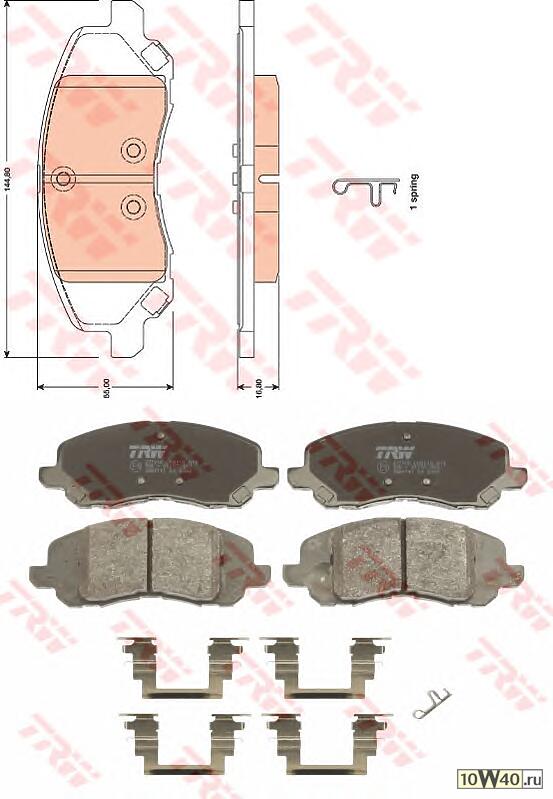 колодки дисковые п.  Dodge Caliber, Jeep Compass 1.8i/2.0/2.4 06> 15"""
