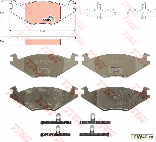 Колодки тормозные дисковые
