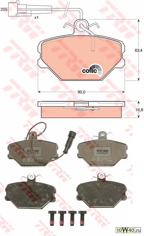 колодки дисковые п. Fiat Tempra 1.4i-1.6i 90-93/Tipo 1.1-1.9D 88-93