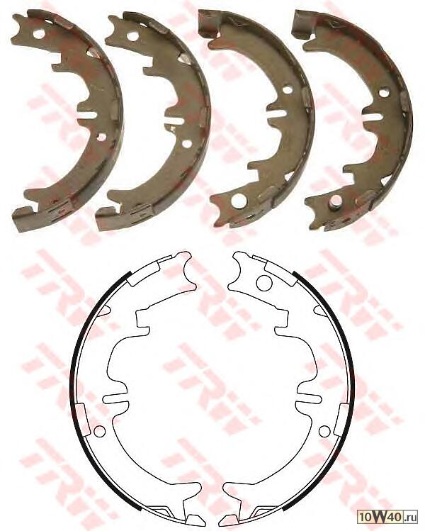 Колодки тормозные барабанные задн LEXUS: GS 05-, G