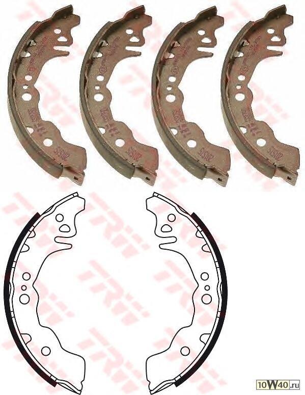 колодки барабанные\ daihatsu materia / sirion, subaru justy 1.0-1.5i 05>