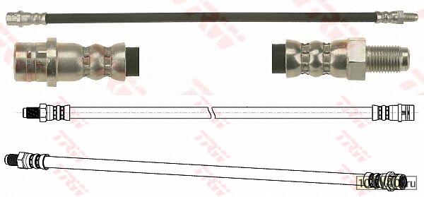 Шланг тормозной | перед прав/лев |