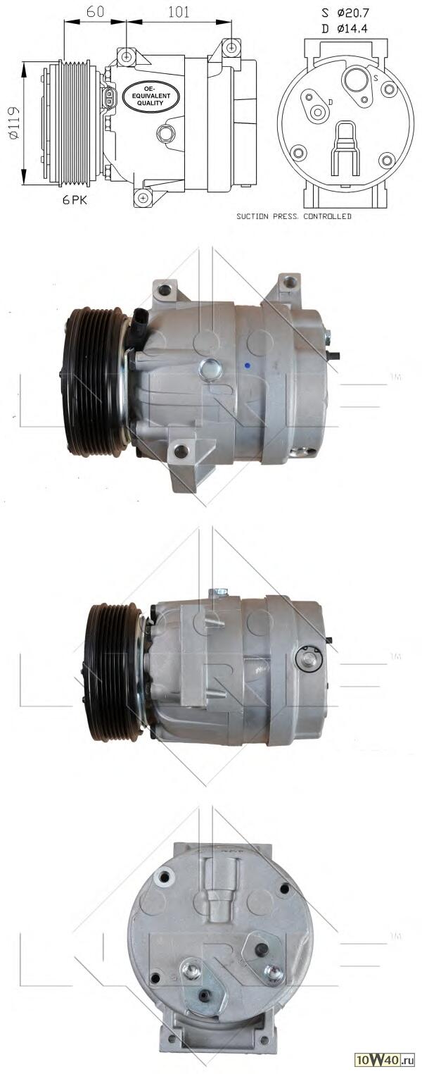 компрессор кондиционера renault scenic 1.9d 96-