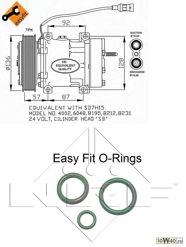 Компрессор кондиционера DAF (XF105 (05-), CF85 (01-))