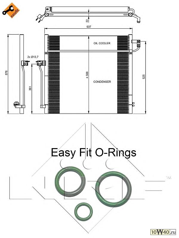 радиатор кондиционера mercedes gl-class x 166 (12-) gl 350 cdi bluetec