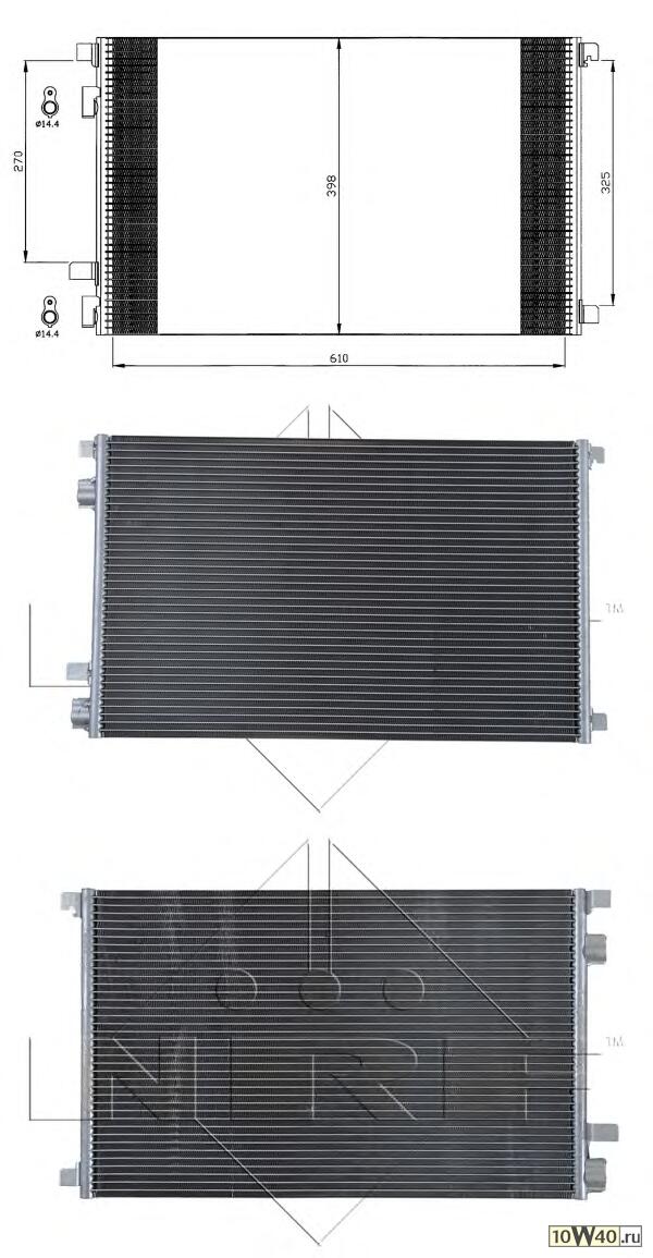 радиатор кондиционера \ renault scenic / megane 02>
