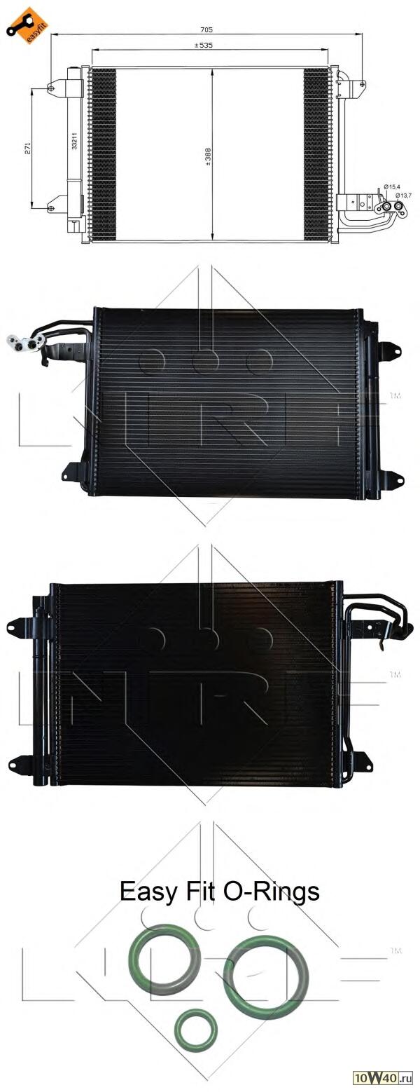 радиатор кондиционера VW golf 1.9d 04-