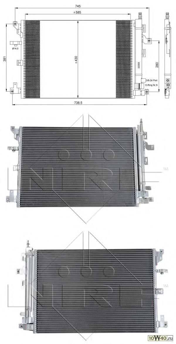 радиатор кондиционера volvo xc90 2.4d 02-