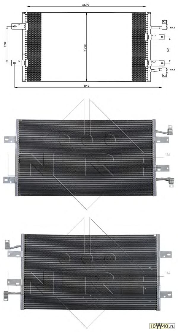 радиатор кондиционера opel vivaro (01-) 2.0 cdti
