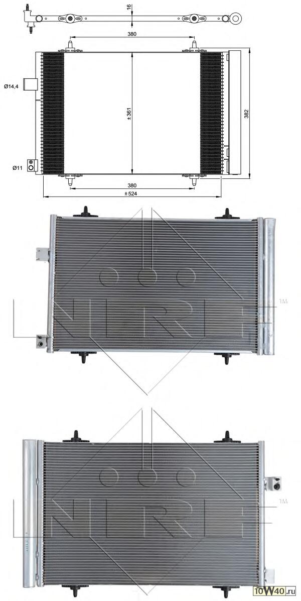 радиатор кондиционера citroen c5 III (rd_) 2.0 hdi [2008 / 02-...], citroen c5 III (rd_) 2.0 hdi 140 [