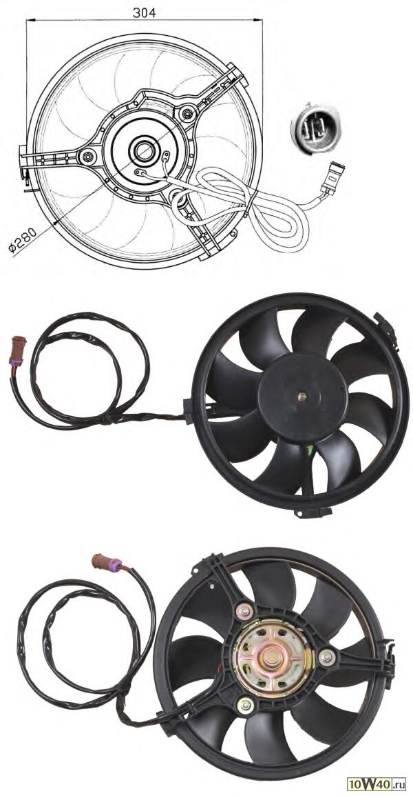 вентилятор радиатора с электромотором audi a4 1.6 95-