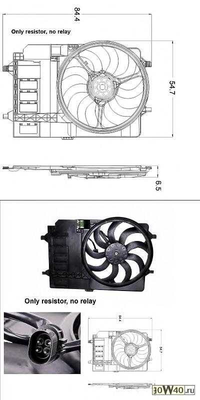 крыльчатка с эл.мотором mini (r50, r53) cooper [2001 / 06-2006