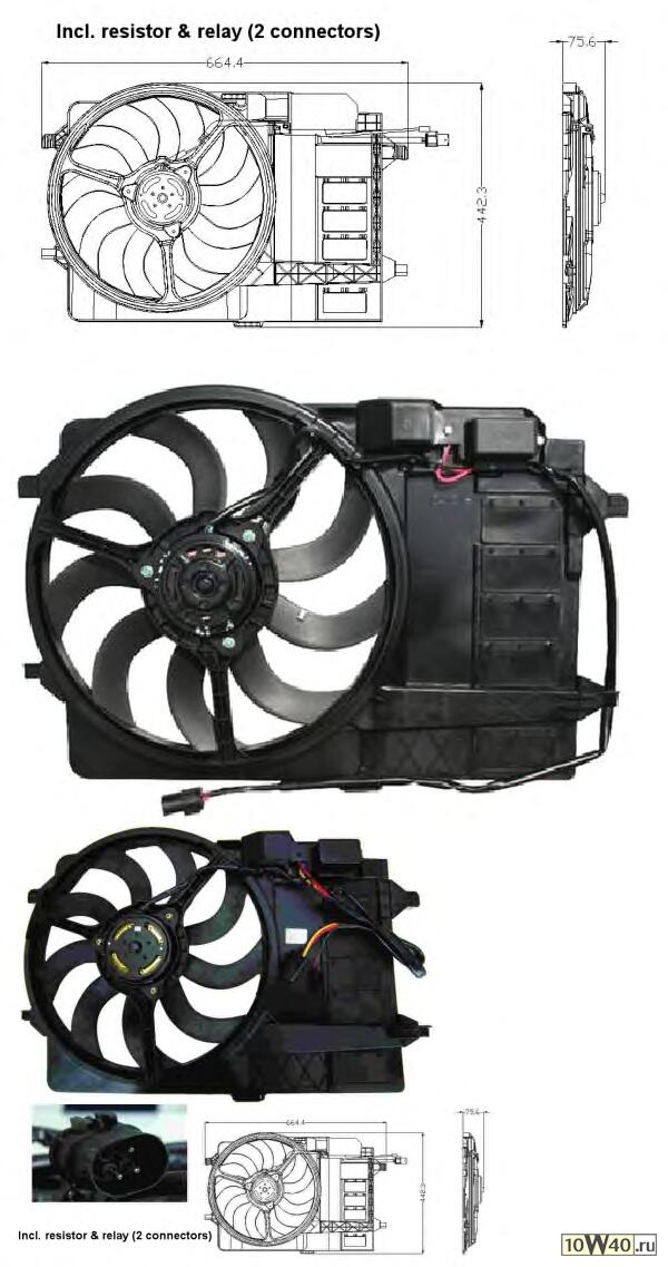 вентилятор радиатора с электромотором mini mini 1.6 01-