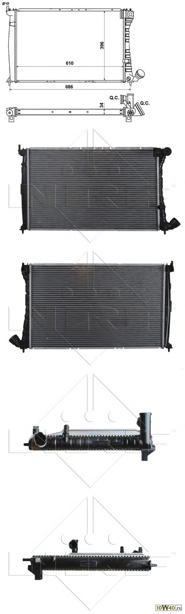 РАДИАТОР СИСТЕМЫ ОХЛАЖДЕНИЯ CIT XANTIA 2.0T/1.9TD/2.1TD 94-03