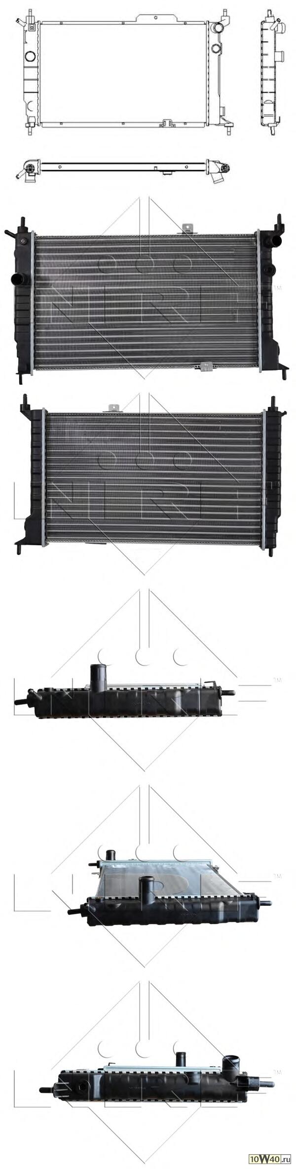 радиатор системы охлаждения ac+\ opel astra 1.4-2.0i 91>