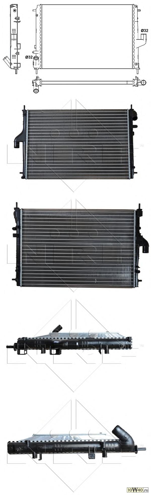 радиатор охлаждения двигателя dacia logan 1.5d 05-