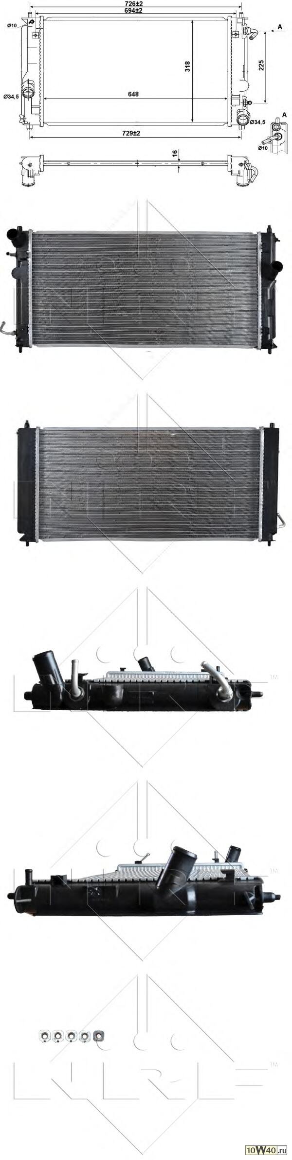 радиатор toyota celica (zzt23_) 1.8 16v ts (zzt231_) [1999 / 08-2005 / 09], toyota celica (zzt23_) 1.8 1