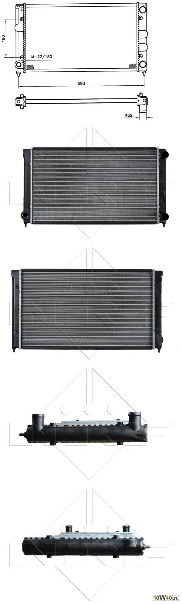 радиатор VW passat b3 1.6-1.8l 88-93 520x320x34